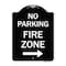 Signmission No Parking Fire Zone W/ Right Arrow Heavy-Gauge Aluminum Sign, 24" x 18", BW-1824-23617 A-DES-BW-1824-23617 - alternate 1